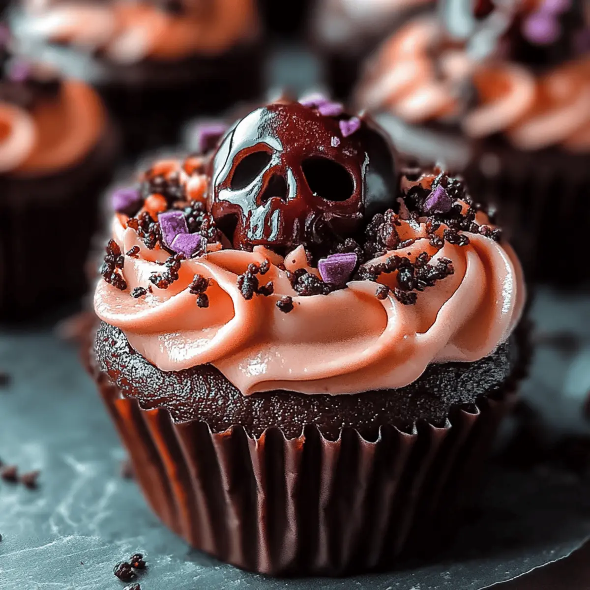 Vegan Halloween Cupcakes: Fluffy Chocolate Treats with a Twist → Fluffy Vegan Halloween Cupcakes
