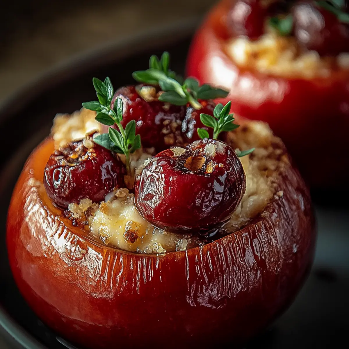 Baked Apples Feta Honey Cranberries