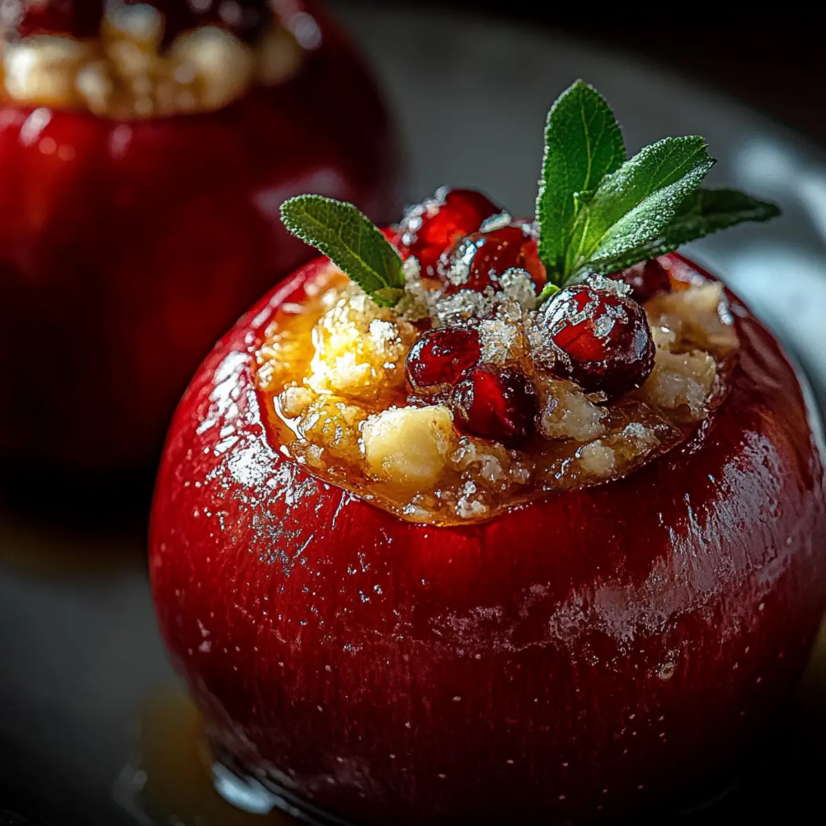 Baked Apples Feta Honey Cranberries