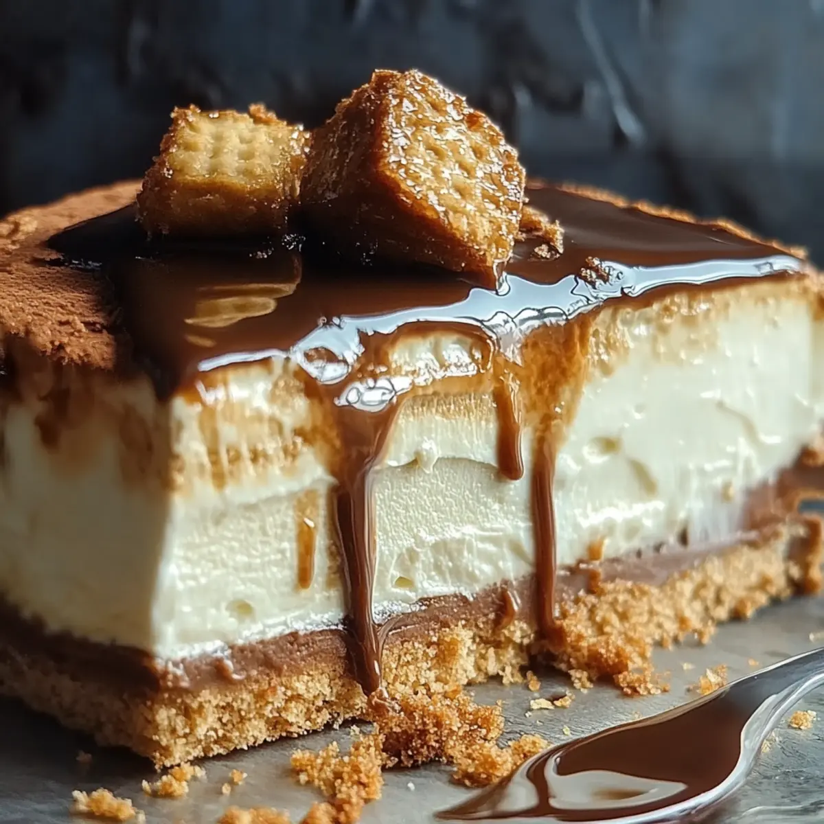 Biscoff Cookie Crust Cheesecake