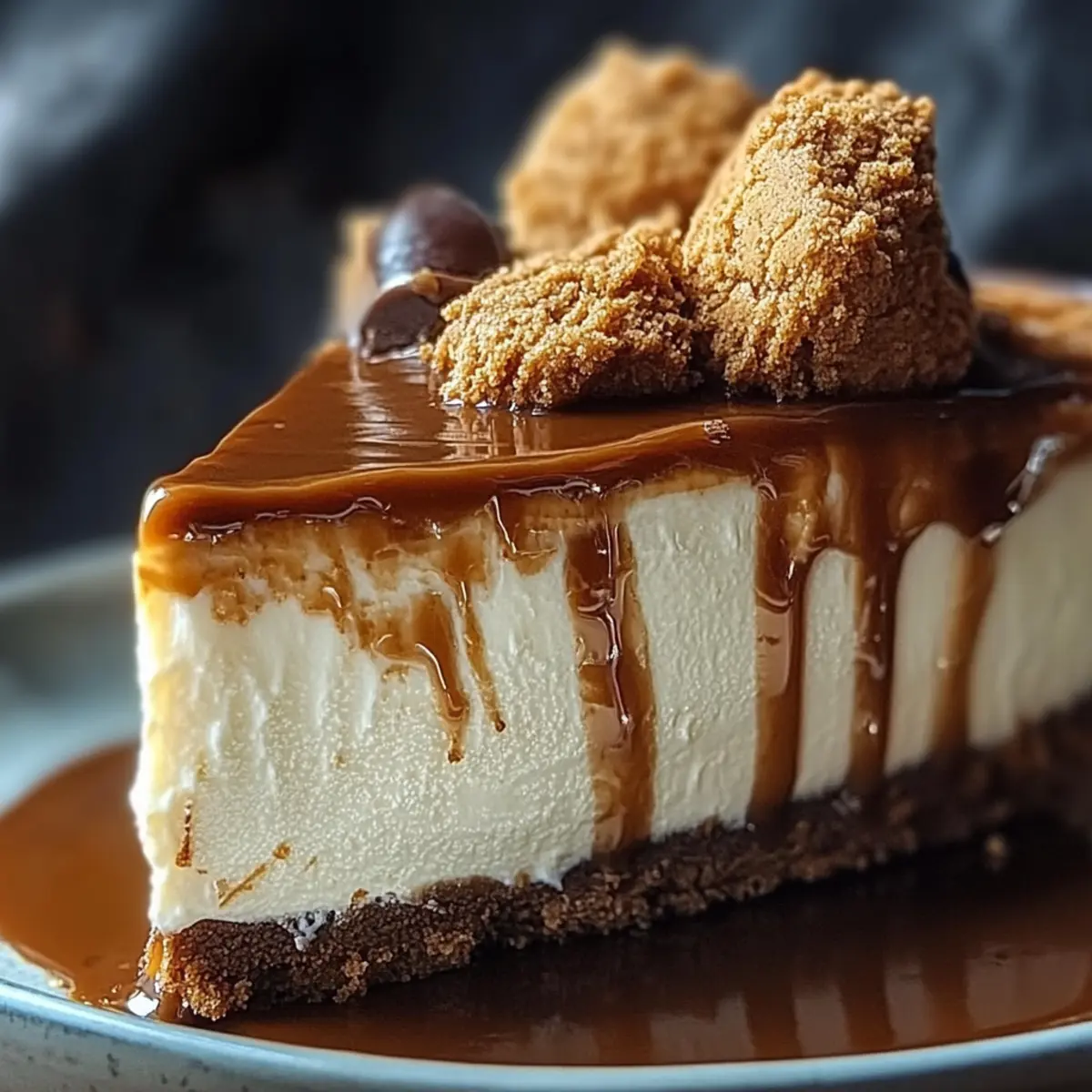 Biscoff Cookie Crust Cheesecake