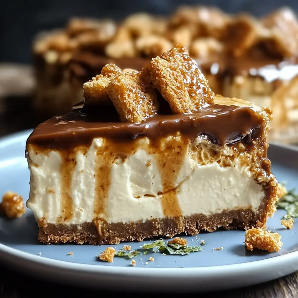 Biscoff Cookie Crust Cheesecake