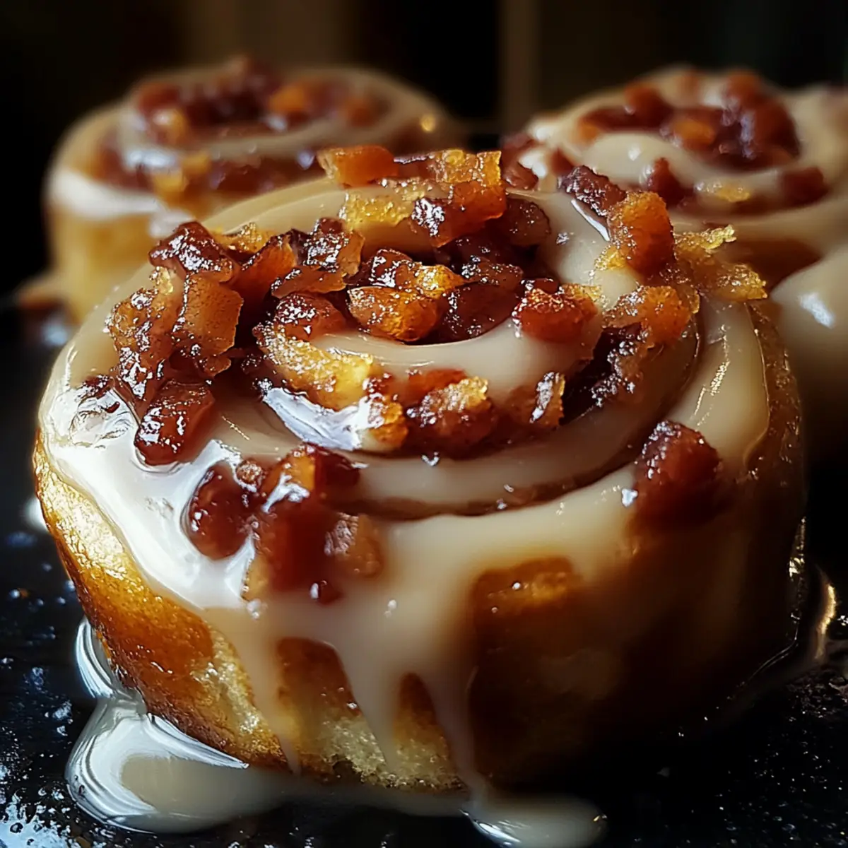 Bourbon Maple Bacon Cinnamon Rolls