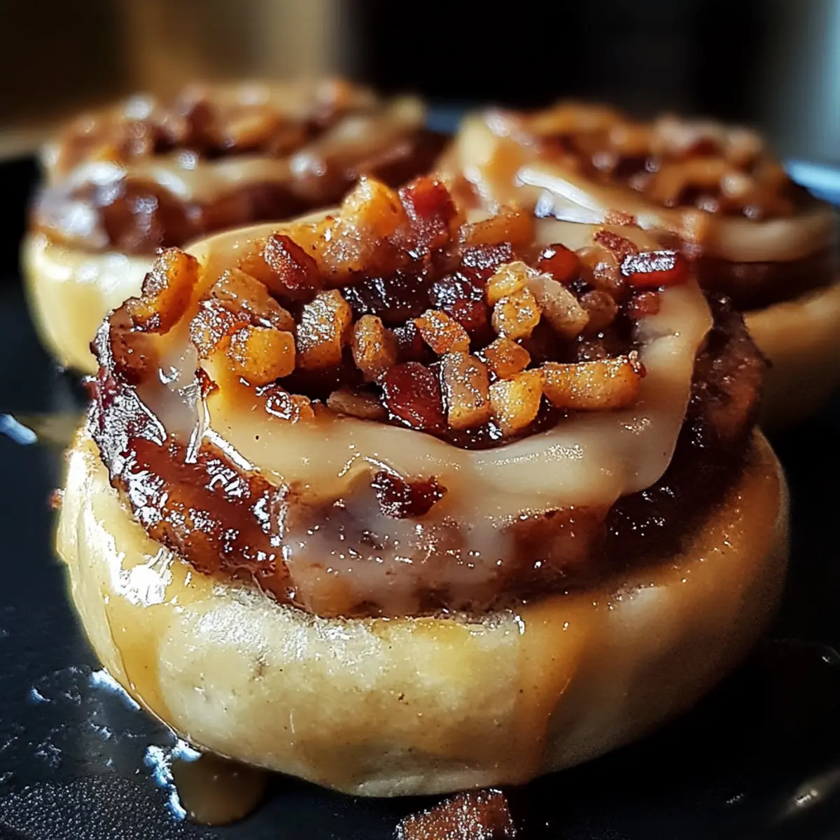 Bourbon Maple Bacon Cinnamon Rolls