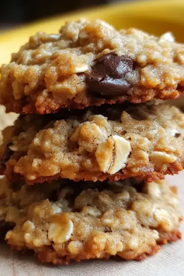 Chewy Banana Oatmeal Cookies