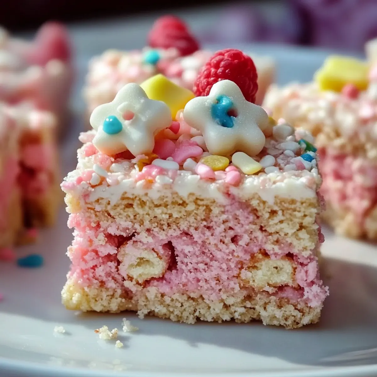 Circus Animal Cookie Rice Krispie Treats