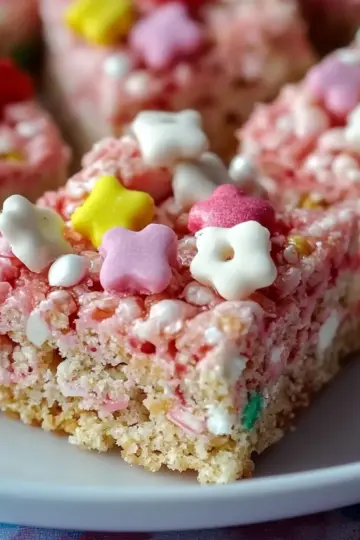 Circus Animal Cookie Rice Krispie Treats