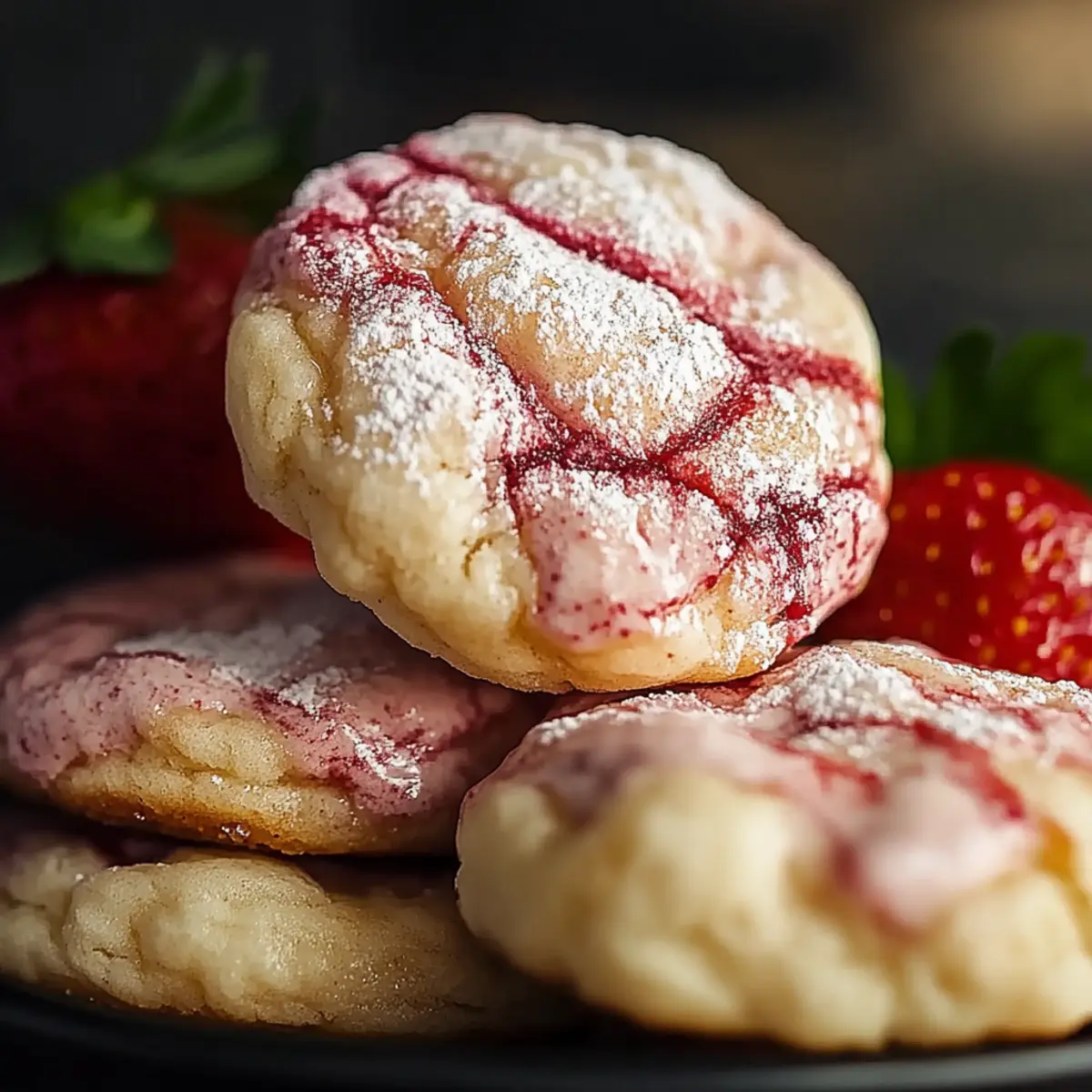 Double Strawberry Sugar Cookies