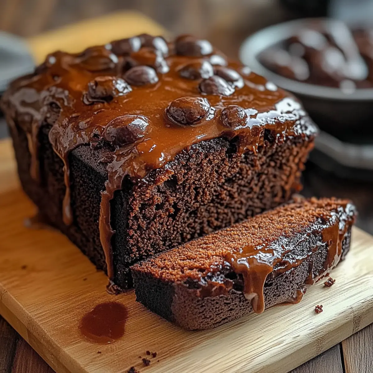 Hot Fudge Brownie Bread