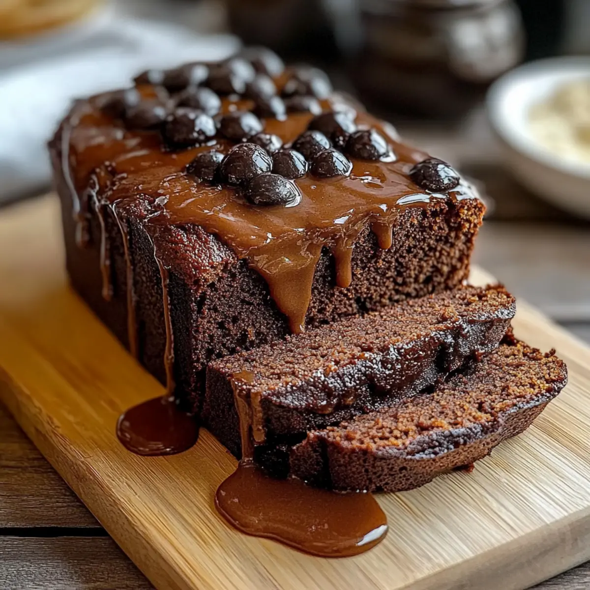 Hot Fudge Brownie Bread