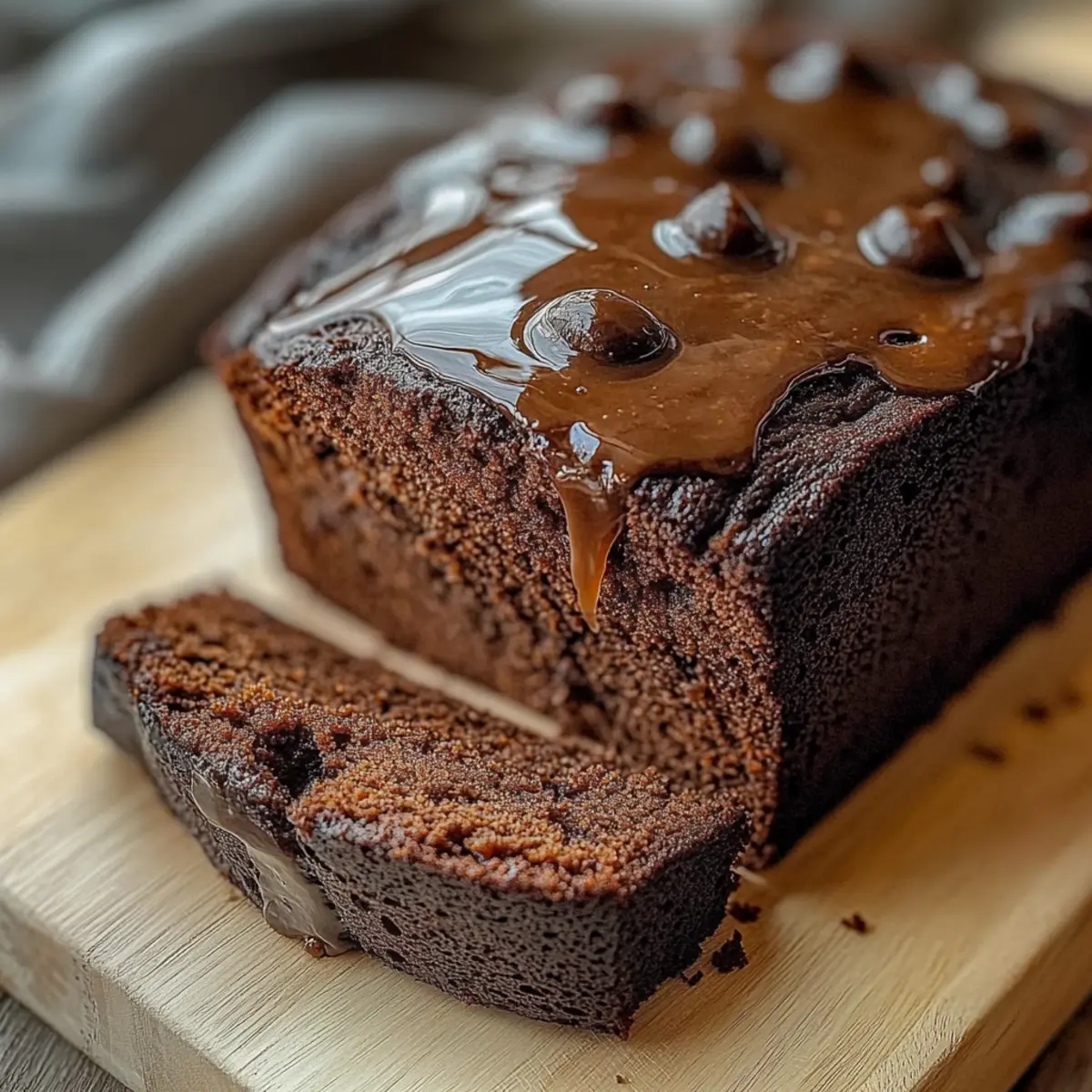Hot Fudge Brownie Bread