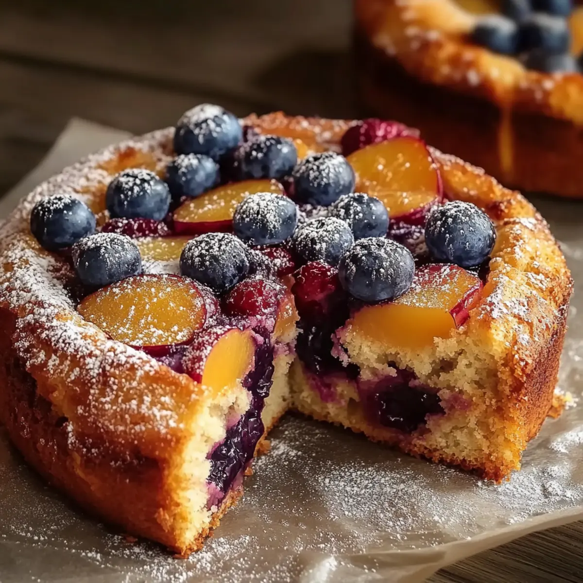 Peach Blueberry Cake