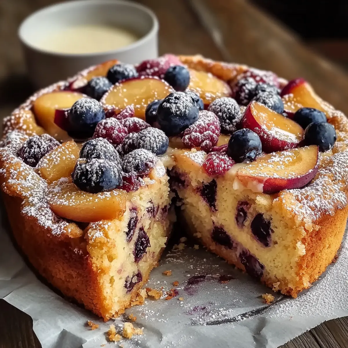 Peach Blueberry Cake