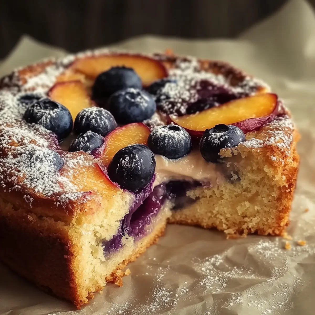 Peach Blueberry Cake