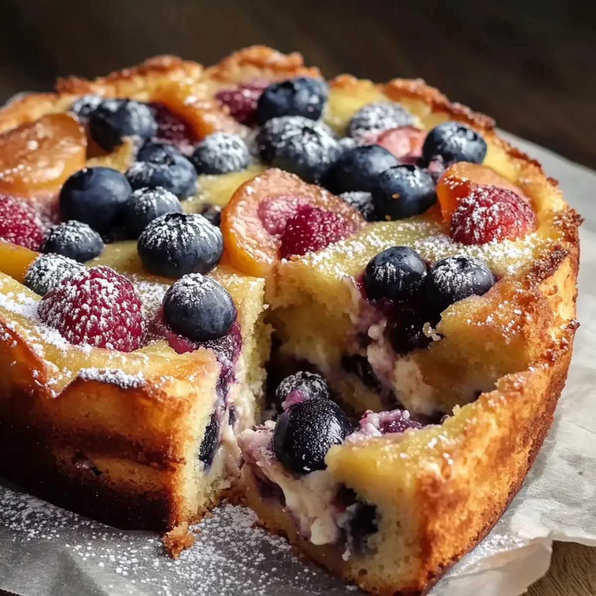 Peach Blueberry Cake