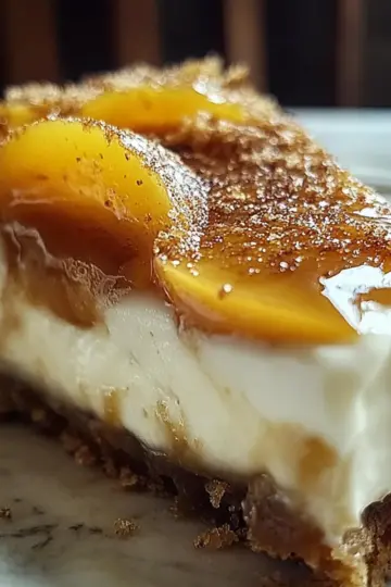 Peach Cobbler Cheesecake Fusion