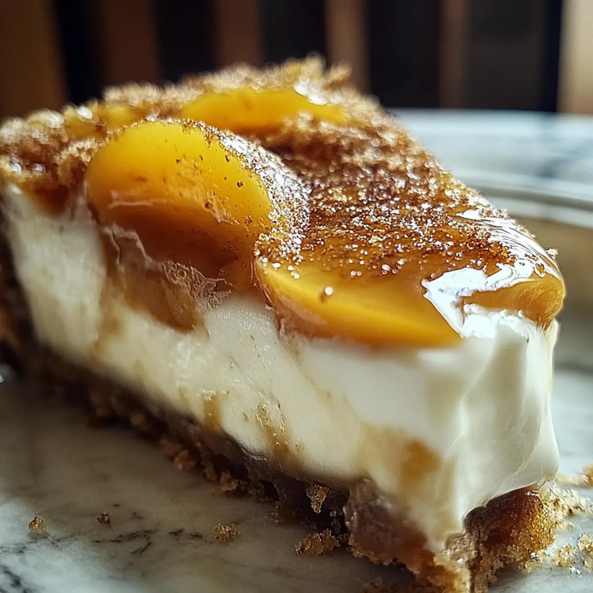 Peach Cobbler Cheesecake Fusion