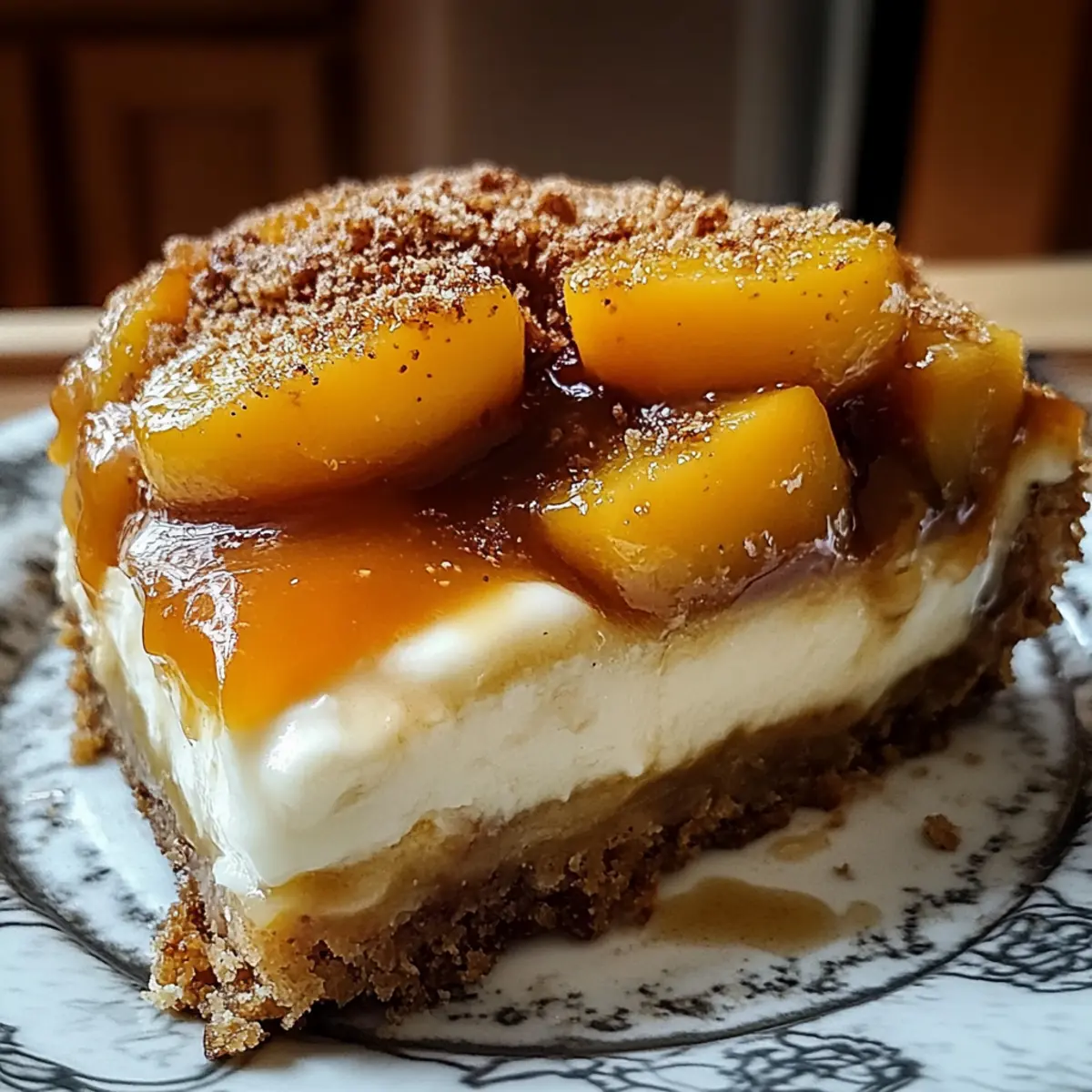 Peach Cobbler Cheesecake Fusion