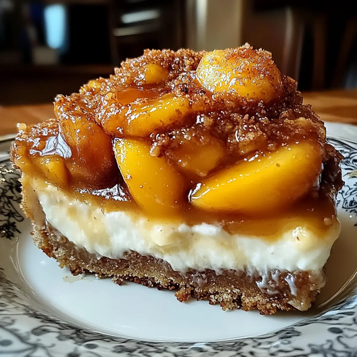 Peach Cobbler Cheesecake Fusion