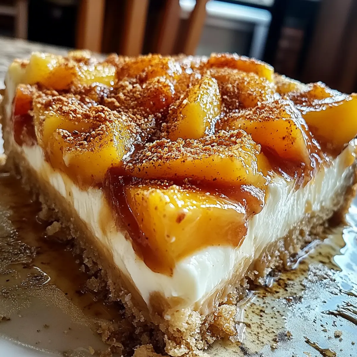 Peach Cobbler Cheesecake Fusion