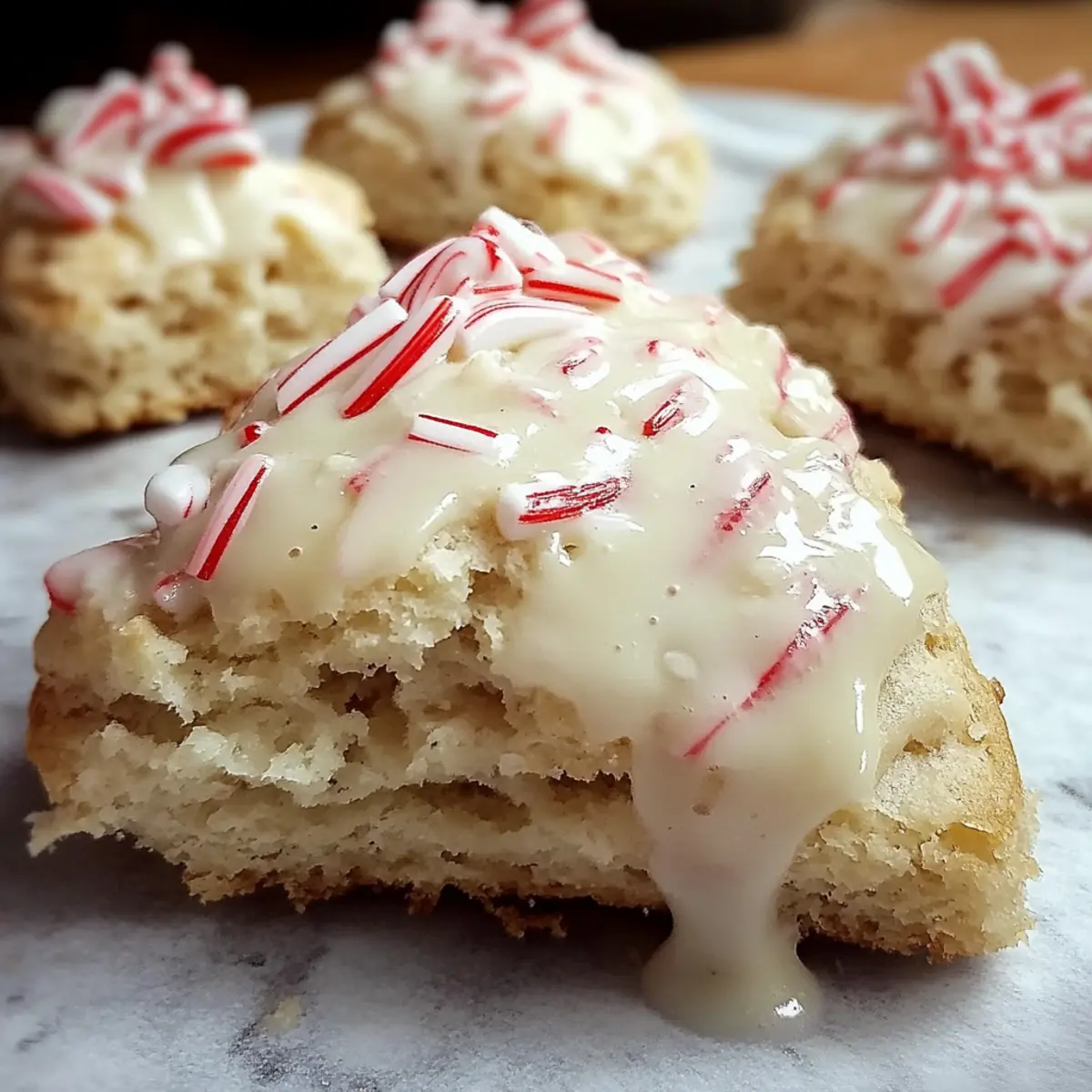 Peppermint White Chocolate Scones