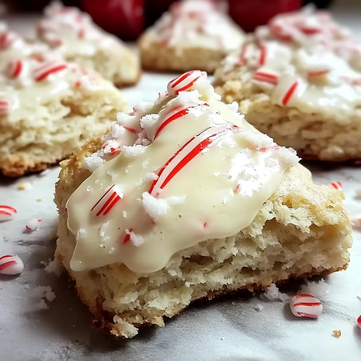 Peppermint White Chocolate Scones