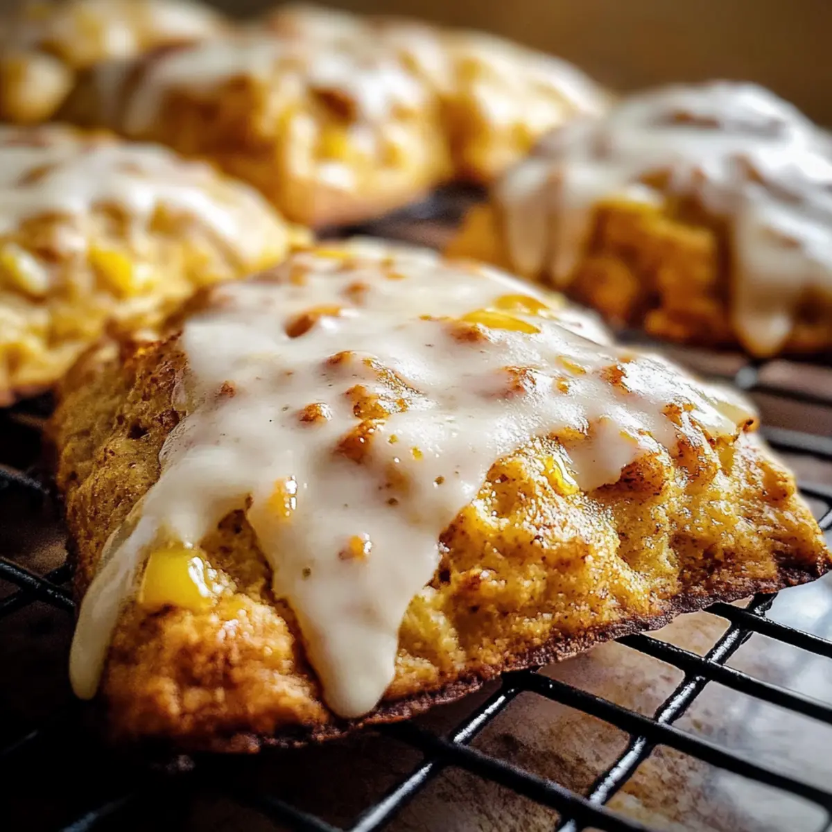 Pumpkin Scones with Maple Glaze