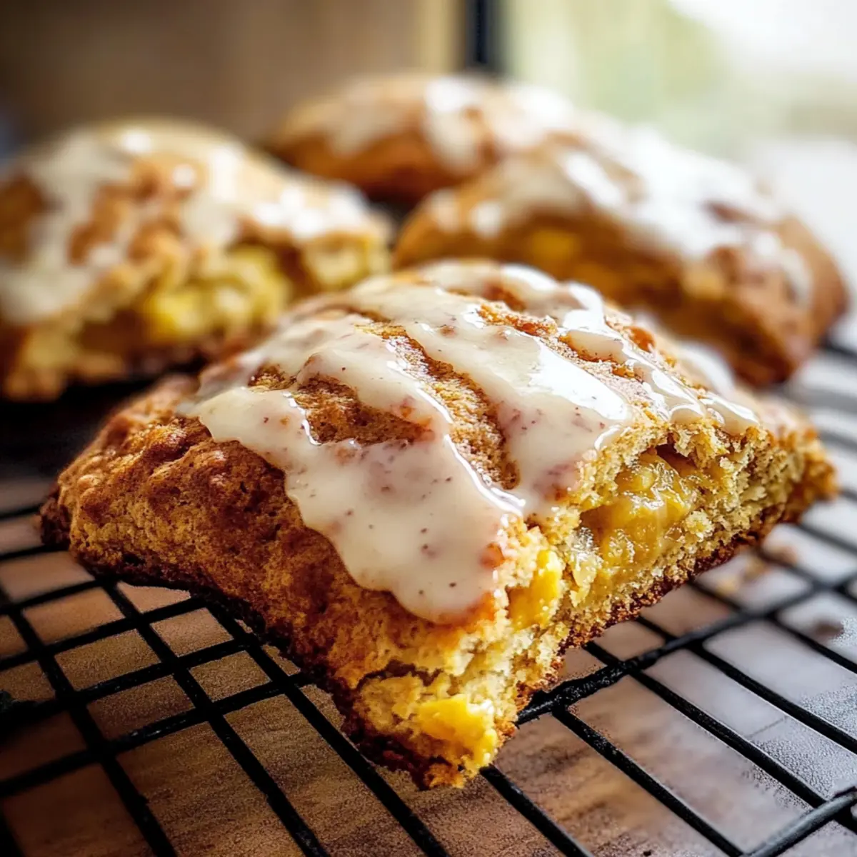 Pumpkin Scones with Maple Glaze