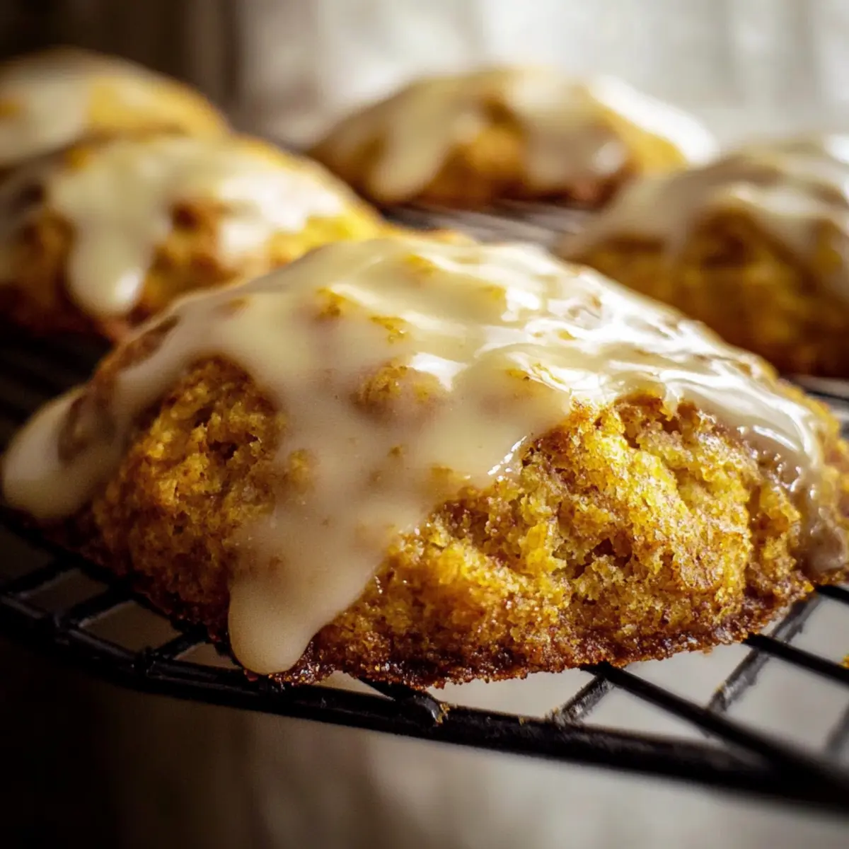 Pumpkin Scones with Maple Glaze