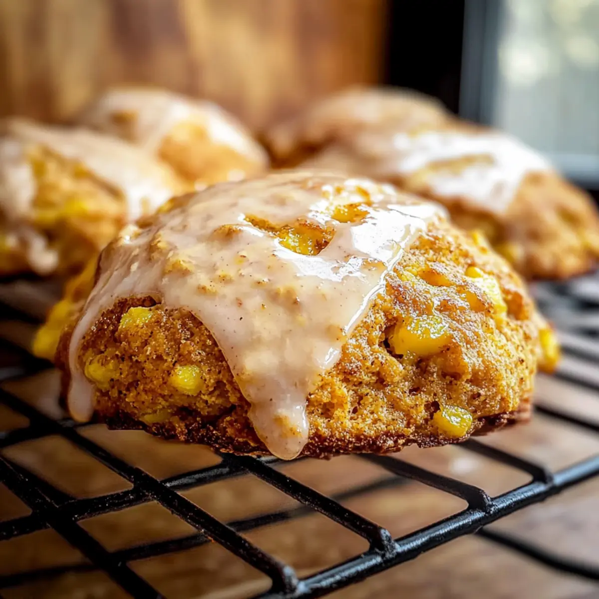 Pumpkin Scones with Maple Glaze