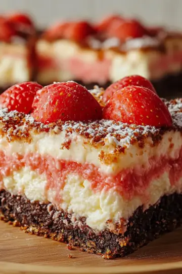 Strawberry Crunch Brownies Bar