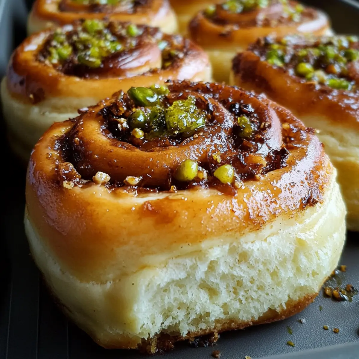 White Chocolate Pistachio Cinnamon Rolls