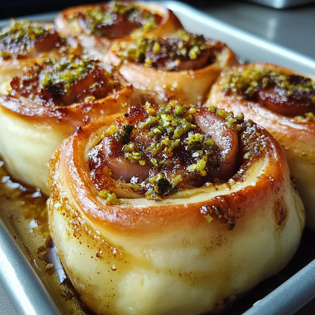 White Chocolate Pistachio Cinnamon Rolls