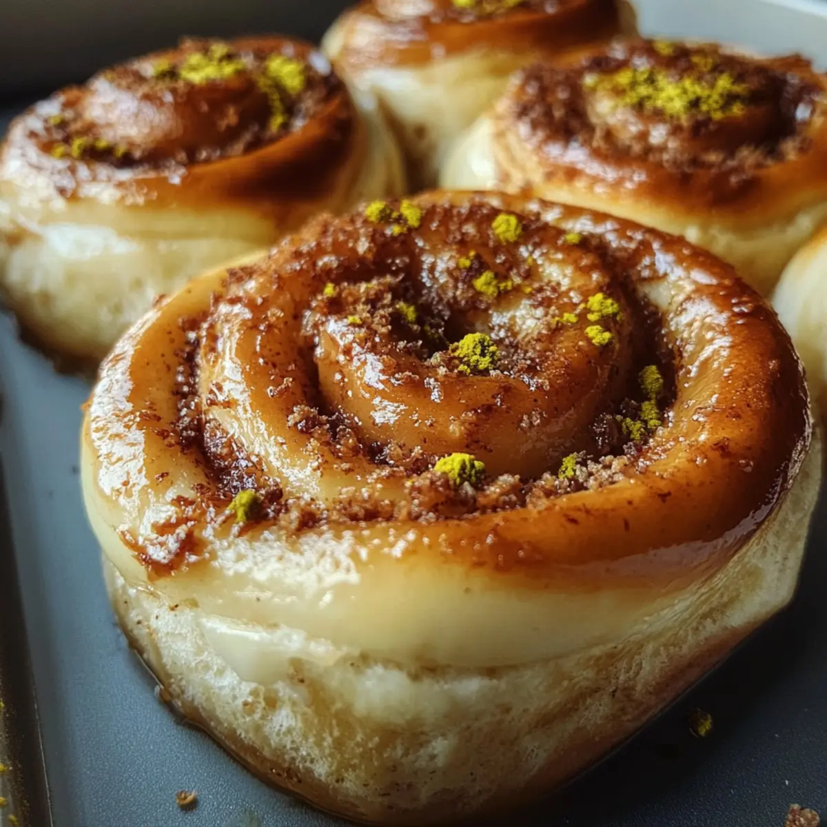 White Chocolate Pistachio Cinnamon Rolls