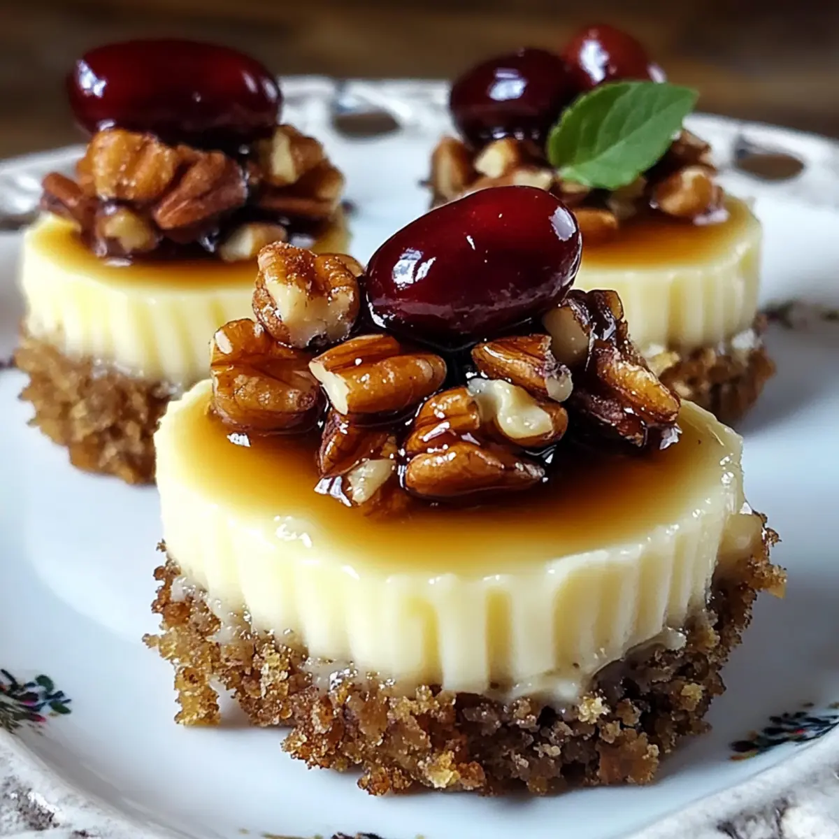 Air Fryer Mini Pecan Cheesecakes