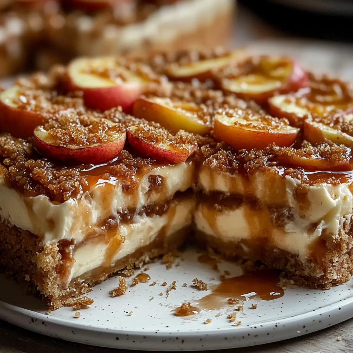 Apple Cinnamon Cheesecake Crumble