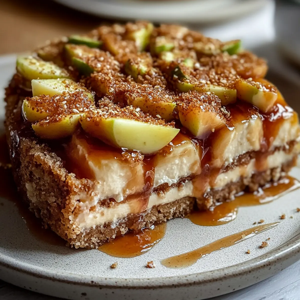 Apple Cinnamon Cheesecake Crumble