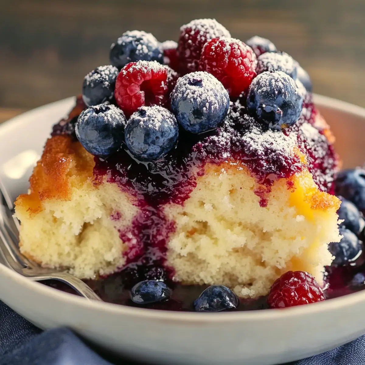 Blueberry Dump Cake Butter