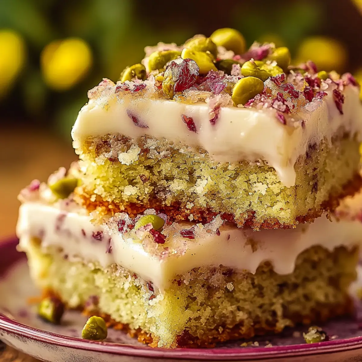Lemon Pistachio Milk Cake