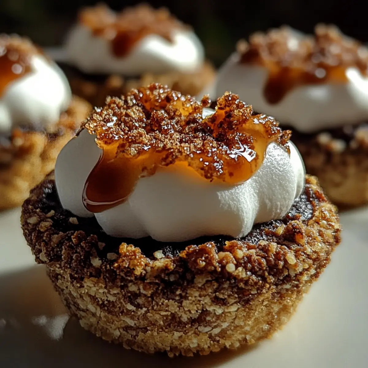 Mini Individual Pumpkin S'mores Pie Cups