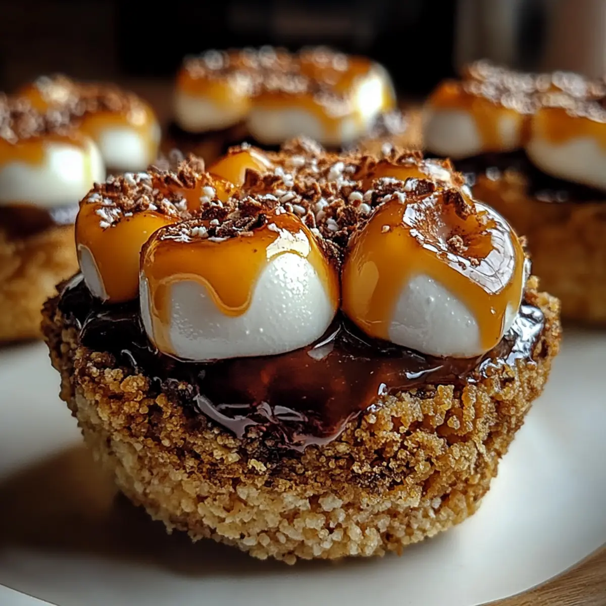 Mini Individual Pumpkin S'mores Pie Cups