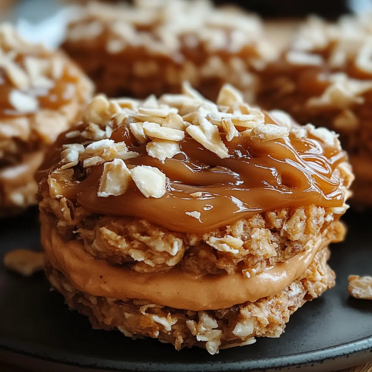 No-Bake Peanut Butter Oatmeal Sandwich Cookies