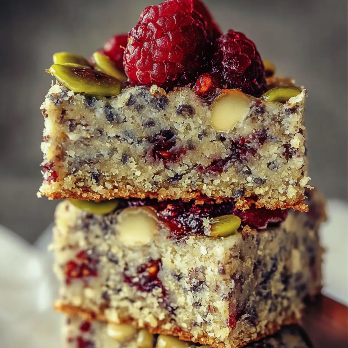 Pistachio Cranberry Chia Bars