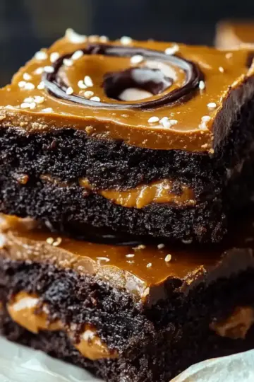 Salted Caramel Pretzel Brownies