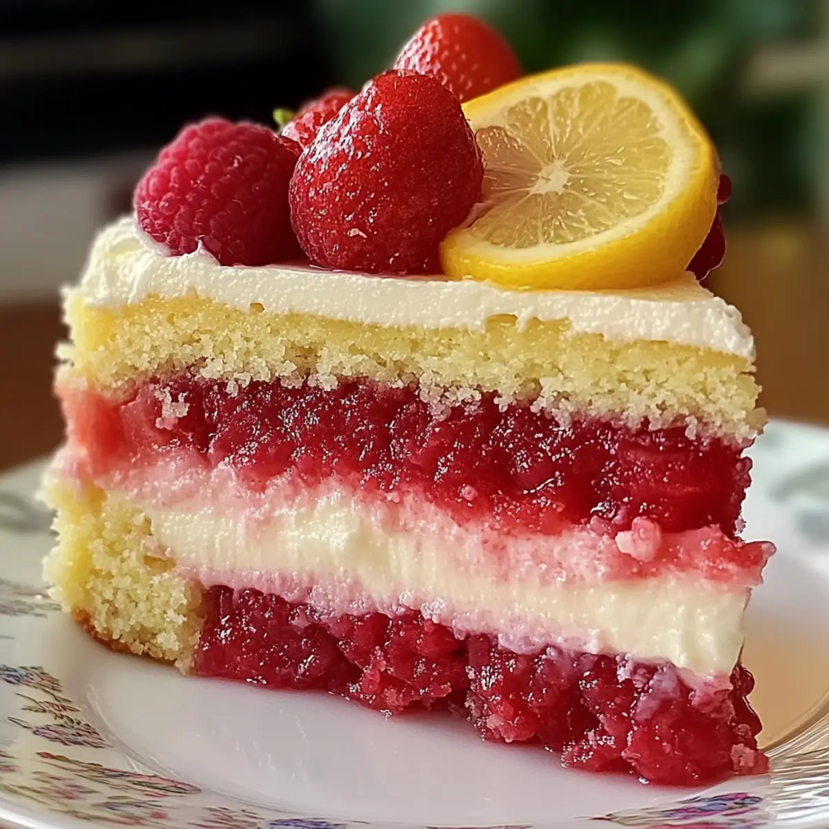 Strawberry Lemonade Cake Layers