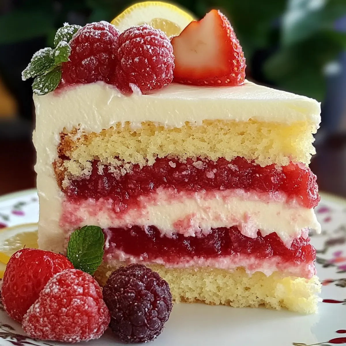 Strawberry Lemonade Cake Layers