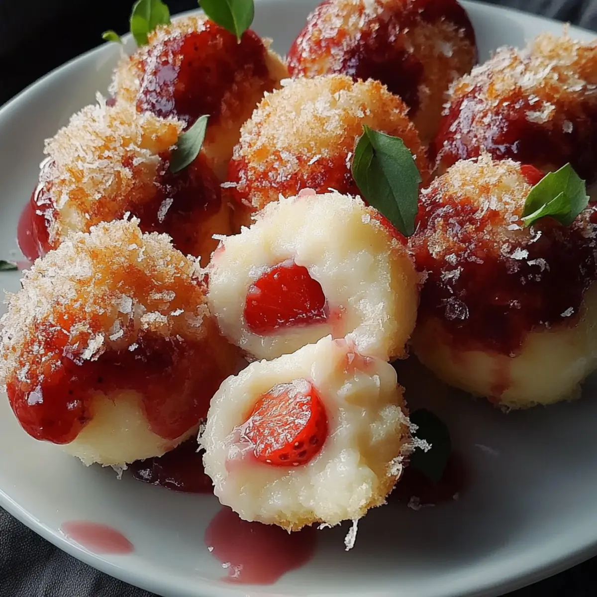 Traditional Polish Strawberry Knedle