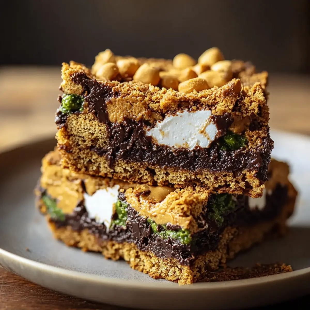 Vegan Pumpkin S'mores Cookie Bars