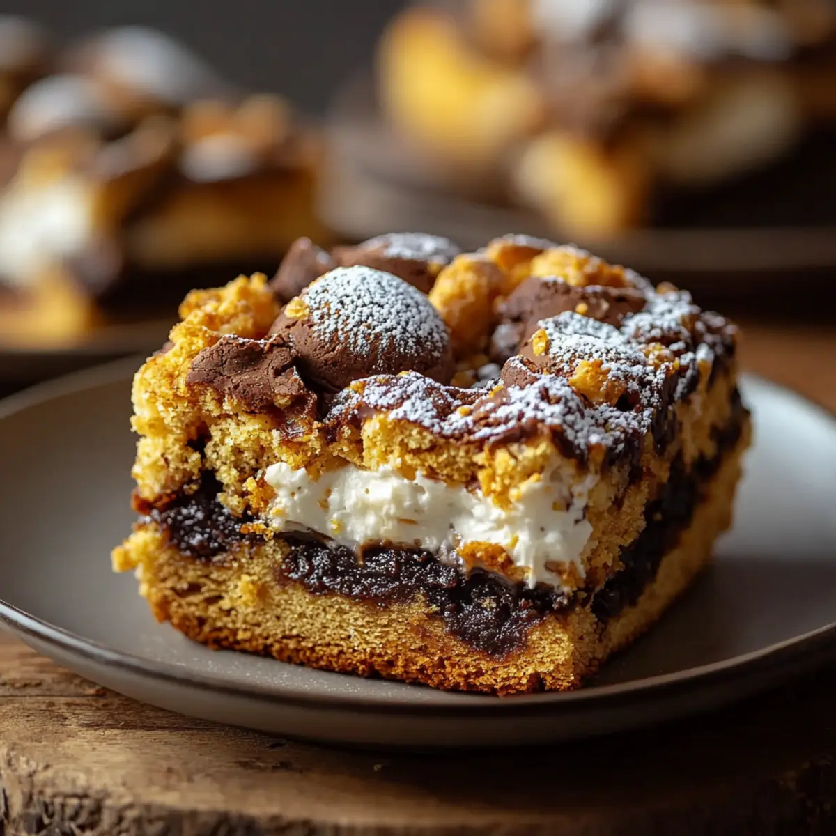 Vegan Pumpkin S'mores Cookie Bars