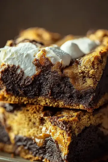 Vegan Pumpkin S'mores Cookie Bars
